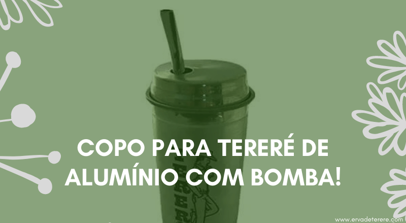 Copo para Tereré de Alumínio com bomba